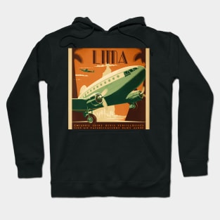 Lima Vintage Travel Art Poster Hoodie